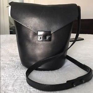 Loeffler Randall black bucket bag